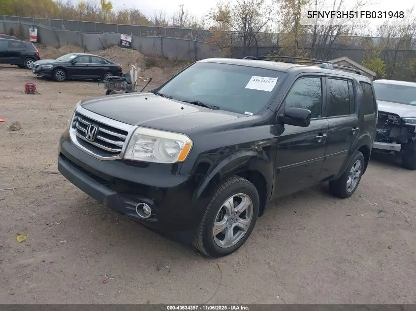 5FNYF3H51FB031948 2015 Honda Pilot Ex-L