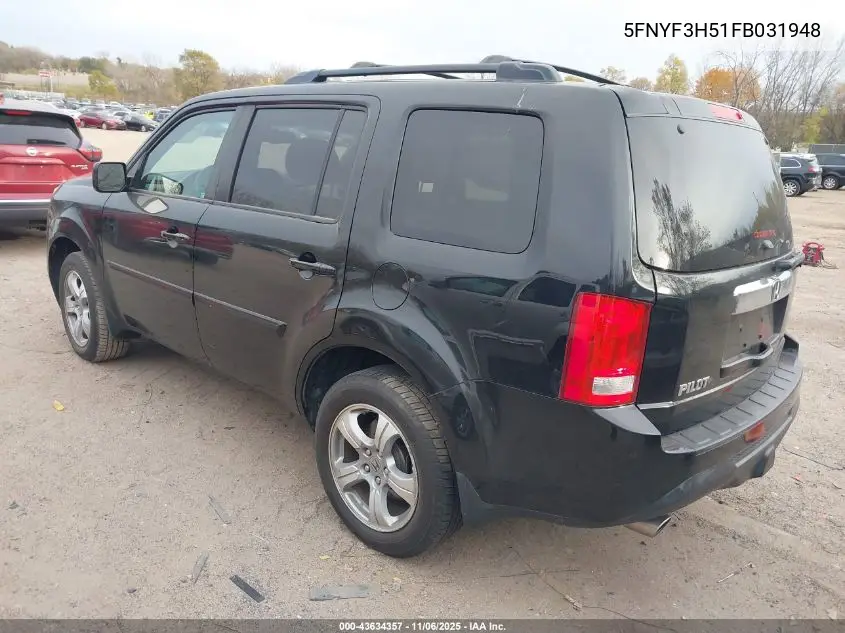 5FNYF3H51FB031948 2015 Honda Pilot Ex-L