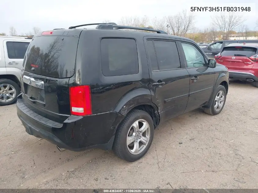 5FNYF3H51FB031948 2015 Honda Pilot Ex-L