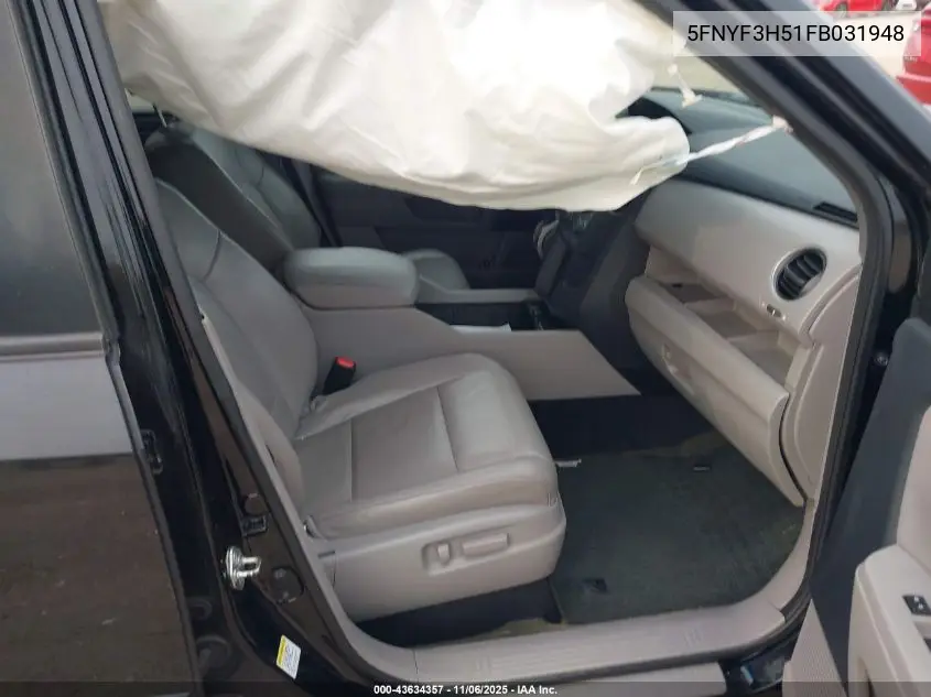 5FNYF3H51FB031948 2015 Honda Pilot Ex-L