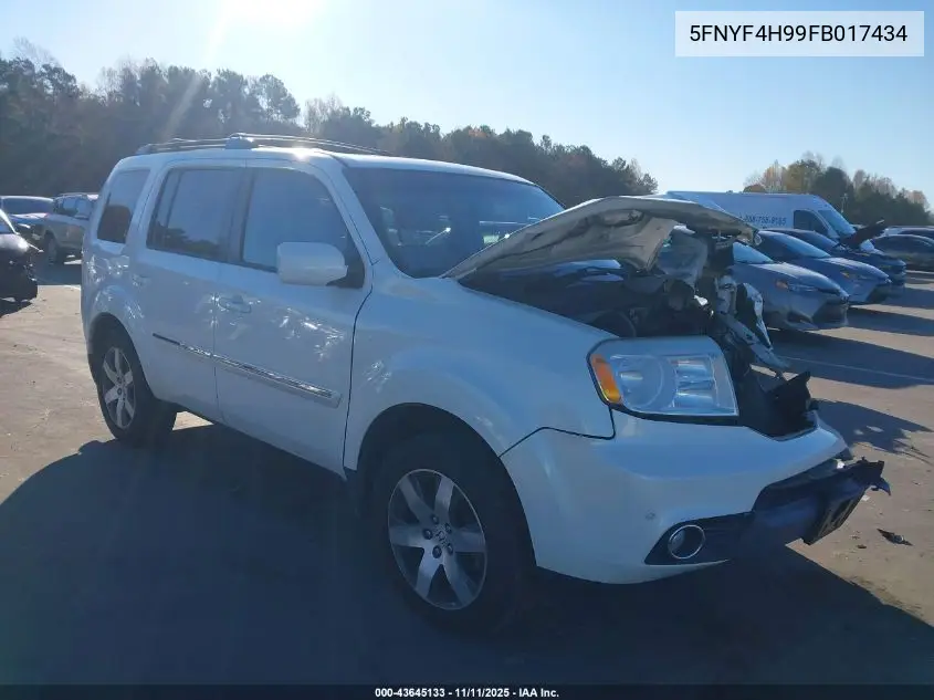 5FNYF4H99FB017434 2015 Honda Pilot Touring