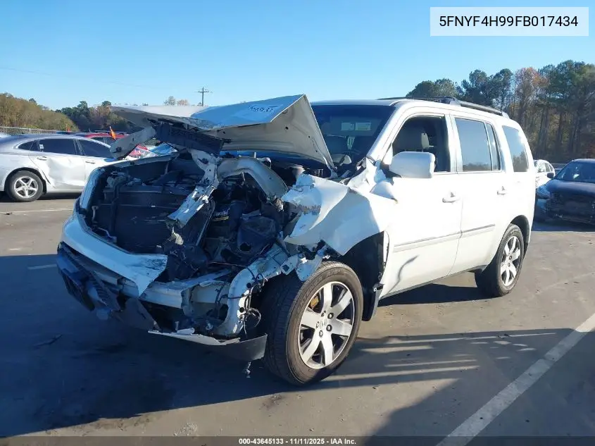 5FNYF4H99FB017434 2015 Honda Pilot Touring