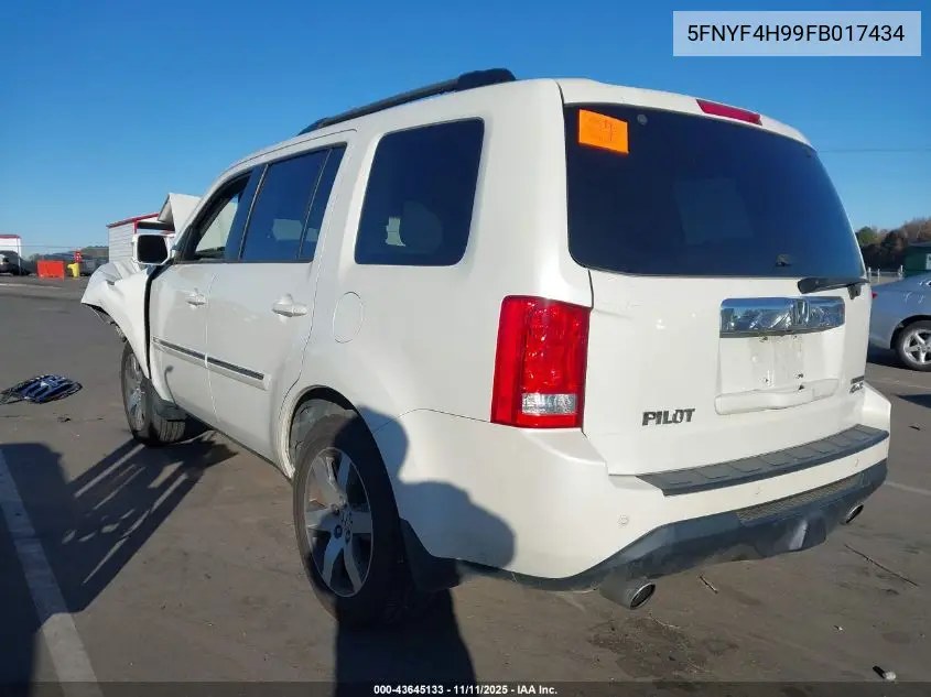 5FNYF4H99FB017434 2015 Honda Pilot Touring