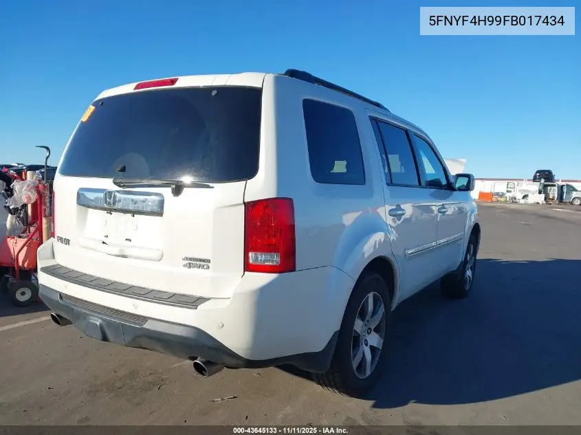 5FNYF4H99FB017434 2015 Honda Pilot Touring