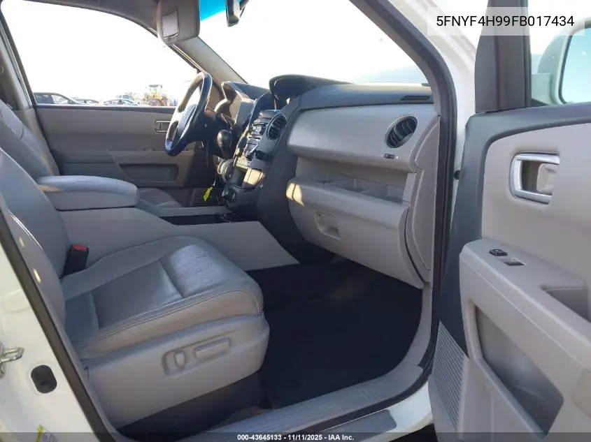 5FNYF4H99FB017434 2015 Honda Pilot Touring