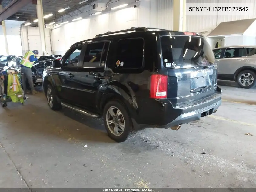 5FNYF4H32FB027542 2015 Honda Pilot Se