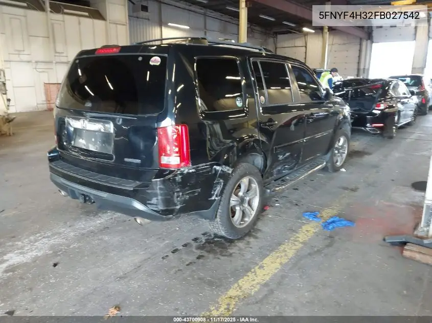 5FNYF4H32FB027542 2015 Honda Pilot Se