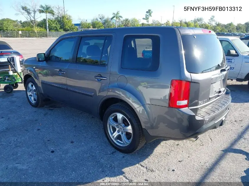 5FNYF3H59FB013312 2015 Honda Pilot Ex-L