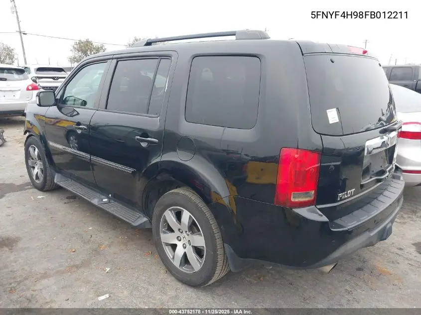 5FNYF4H98FB012211 2015 Honda Pilot Touring