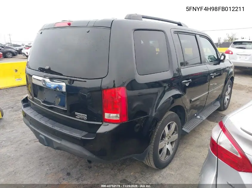 5FNYF4H98FB012211 2015 Honda Pilot Touring