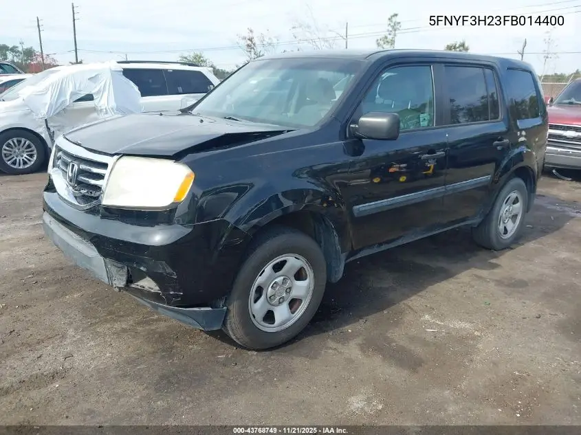 5FNYF3H23FB014400 2015 Honda Pilot Lx