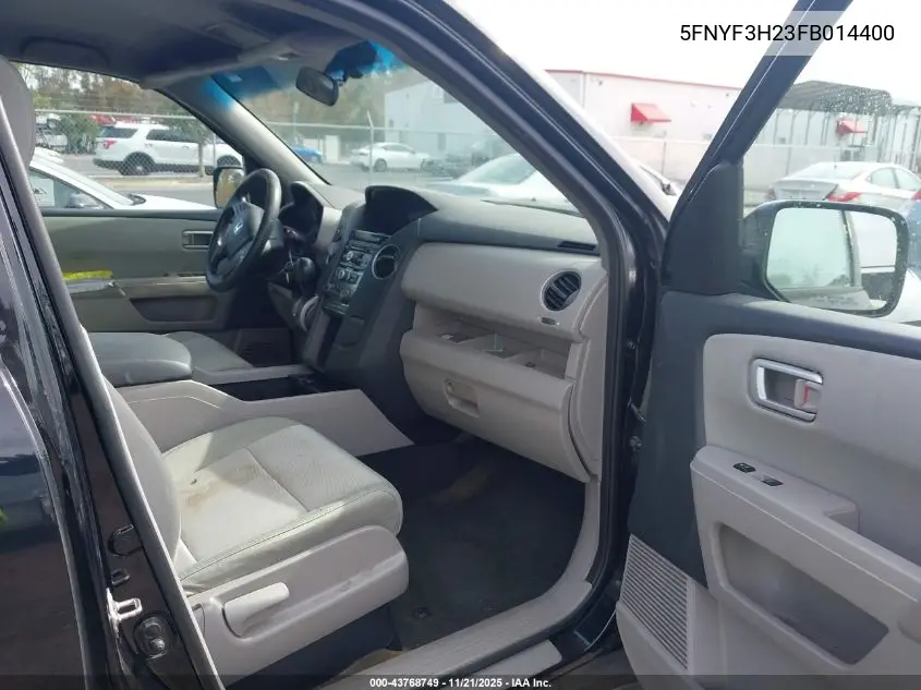 5FNYF3H23FB014400 2015 Honda Pilot Lx