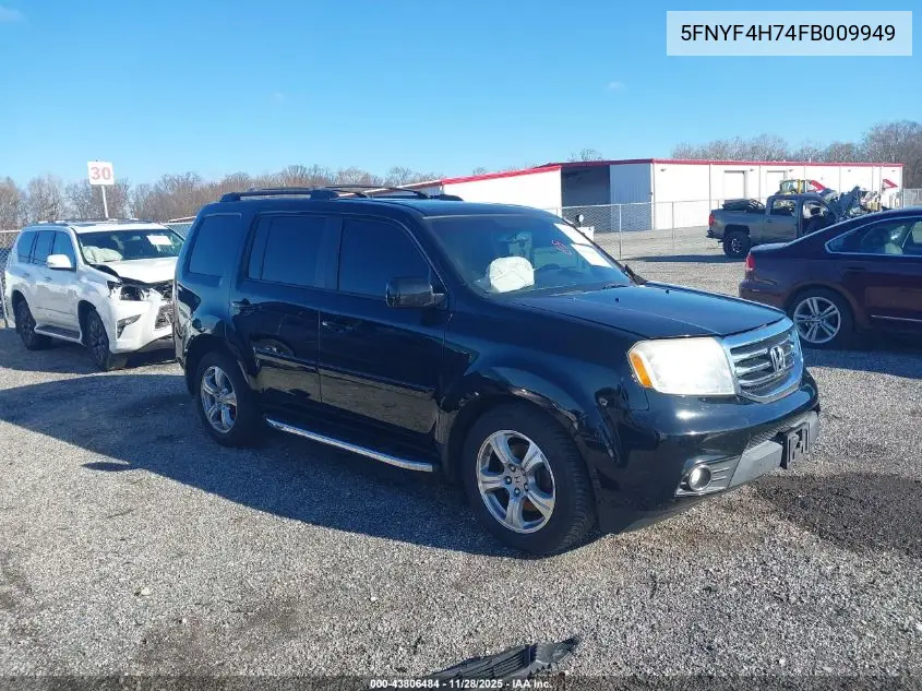 5FNYF4H74FB009949 2015 Honda Pilot Ex-L