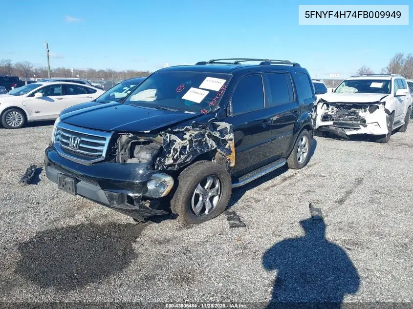 5FNYF4H74FB009949 2015 Honda Pilot Ex-L