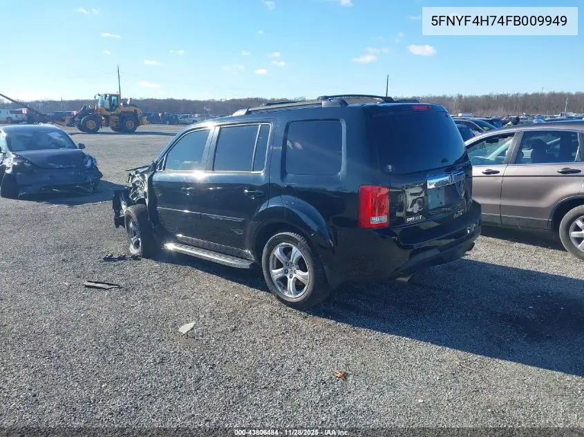 5FNYF4H74FB009949 2015 Honda Pilot Ex-L