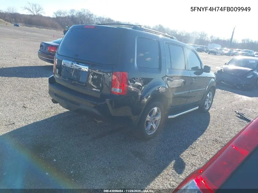 5FNYF4H74FB009949 2015 Honda Pilot Ex-L