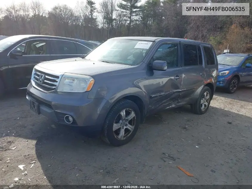 5FNYF4H49FB006535 2015 Honda Pilot Ex