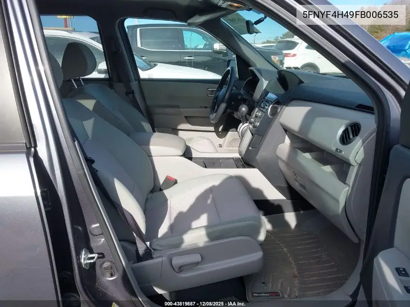 5FNYF4H49FB006535 2015 Honda Pilot Ex