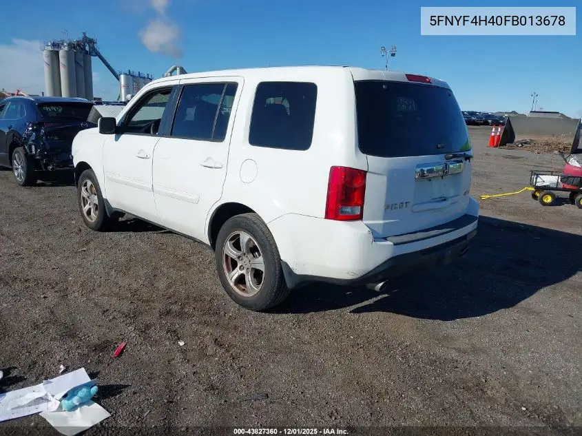 5FNYF4H40FB013678 2015 Honda Pilot Ex