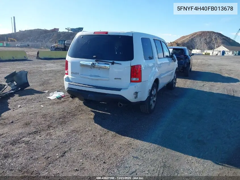 5FNYF4H40FB013678 2015 Honda Pilot Ex