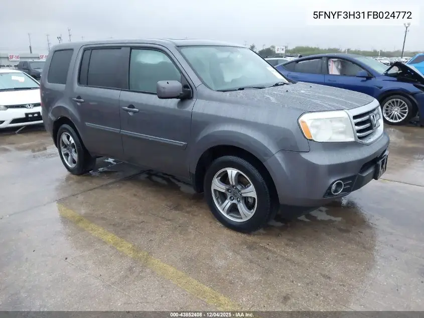5FNYF3H31FB024772 2015 Honda Pilot Se