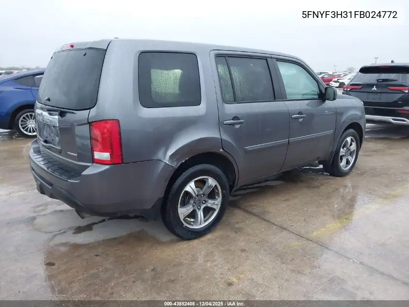 5FNYF3H31FB024772 2015 Honda Pilot Se
