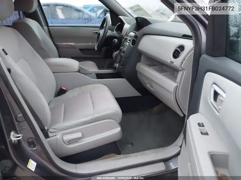 5FNYF3H31FB024772 2015 Honda Pilot Se