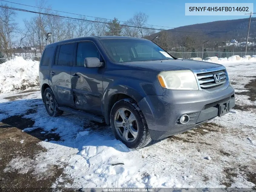5FNYF4H54FB014602 2015 Honda Pilot Ex-L