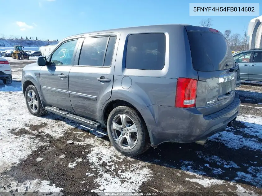5FNYF4H54FB014602 2015 Honda Pilot Ex-L