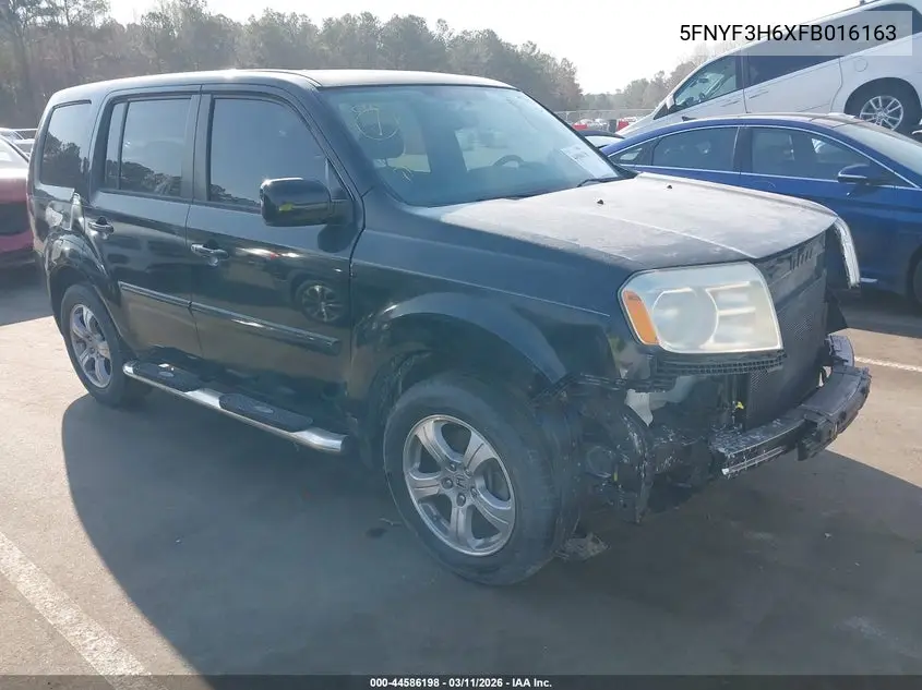 5FNYF3H6XFB016163 2015 Honda Pilot Exl