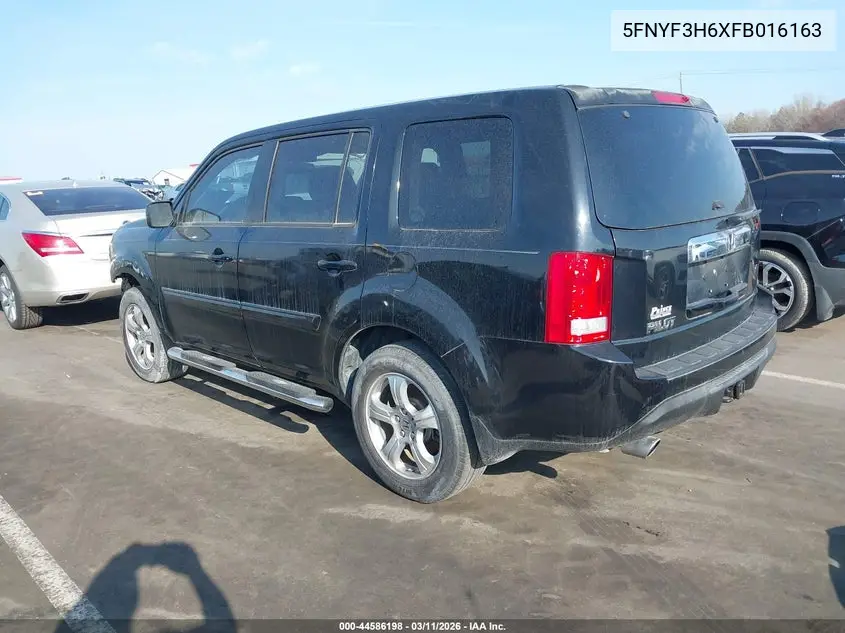 5FNYF3H6XFB016163 2015 Honda Pilot Exl
