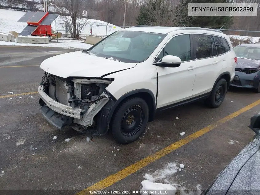 5FNYF6H58GB502898 2016 Honda Pilot Exl