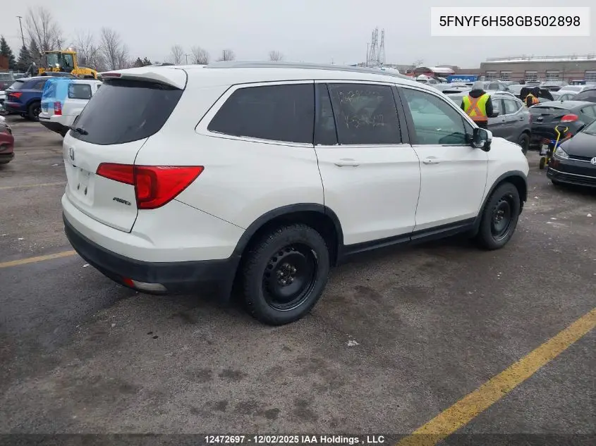5FNYF6H58GB502898 2016 Honda Pilot Exl