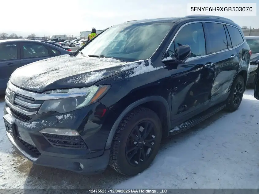 5FNYF6H9XGB503070 2016 Honda Pilot Touring