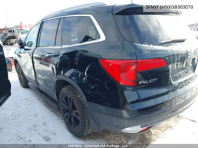 5FNYF6H9XGB503070 2016 Honda Pilot Touring