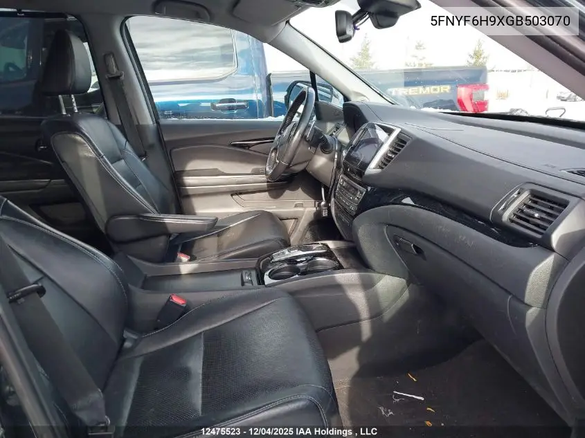 5FNYF6H9XGB503070 2016 Honda Pilot Touring
