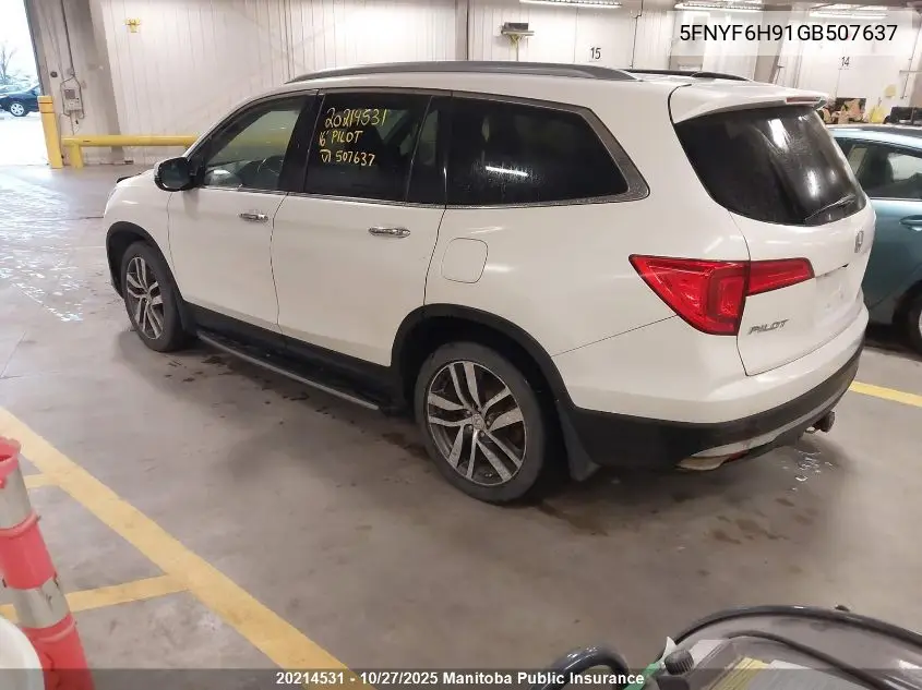 5FNYF6H91GB507637 2016 Honda Pilot Touring
