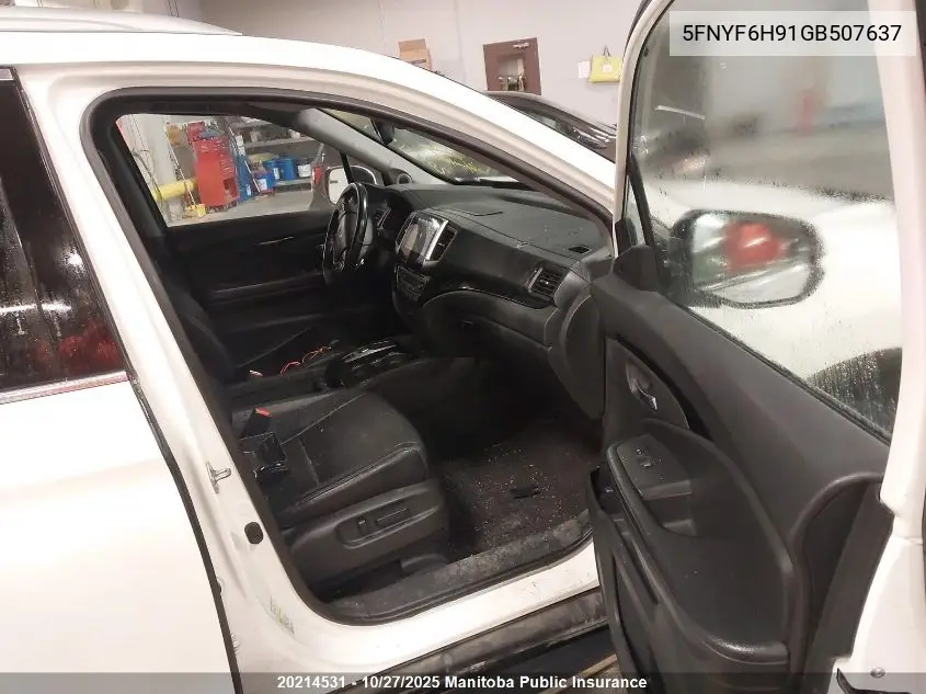 5FNYF6H91GB507637 2016 Honda Pilot Touring