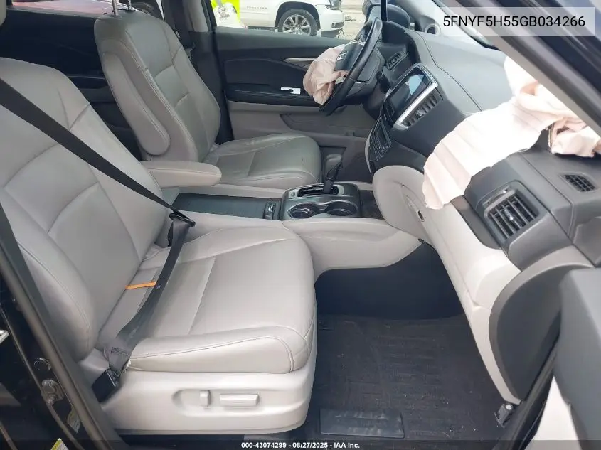 5FNYF5H55GB034266 2016 Honda Pilot Ex-L
