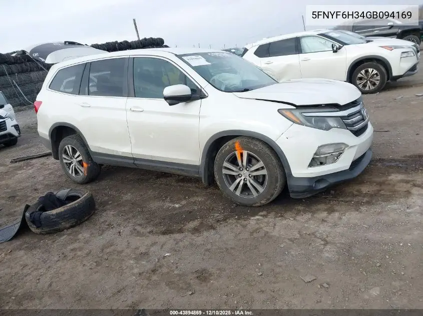 5FNYF6H34GB094169 2016 Honda Pilot Ex