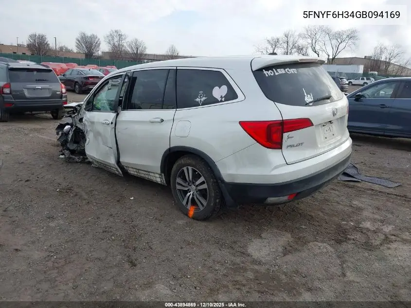 5FNYF6H34GB094169 2016 Honda Pilot Ex