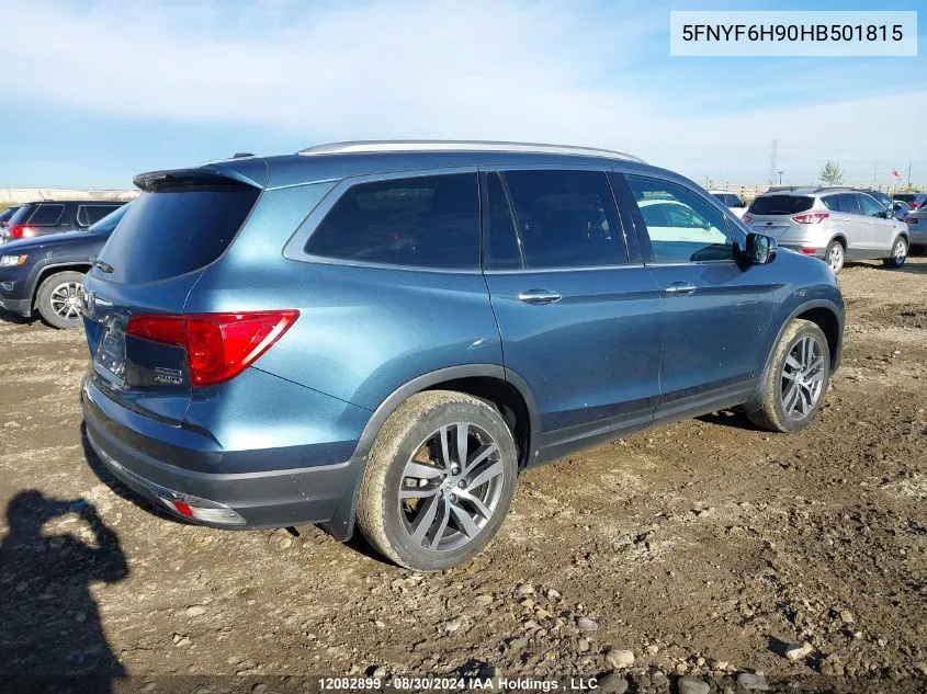 2017 Honda Pilot VIN: 5FNYF6H90HB501815 Lot: 12082899