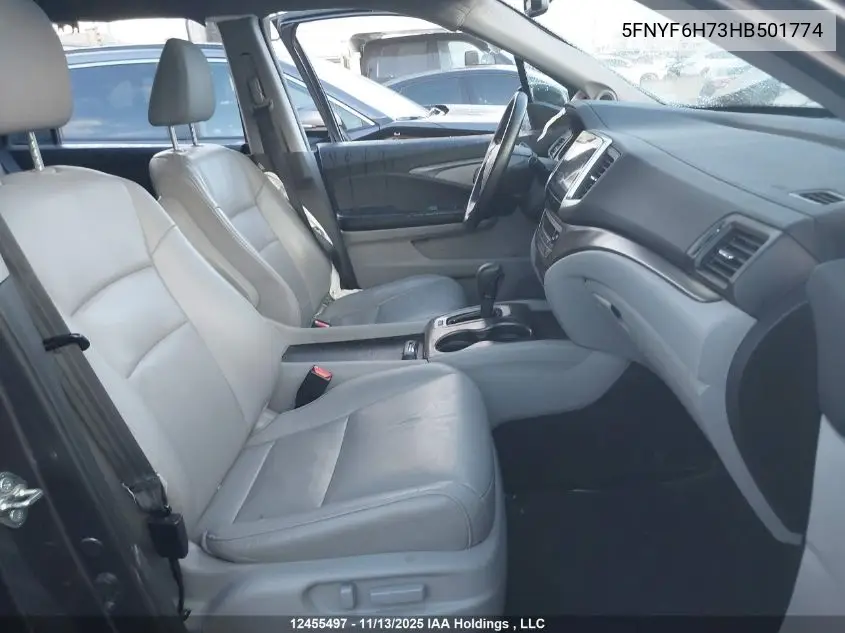 5FNYF6H73HB501774 2017 Honda Pilot Exln