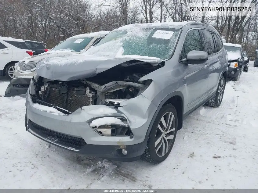 5FNYF6H90HB035285 2017 Honda Pilot Touring