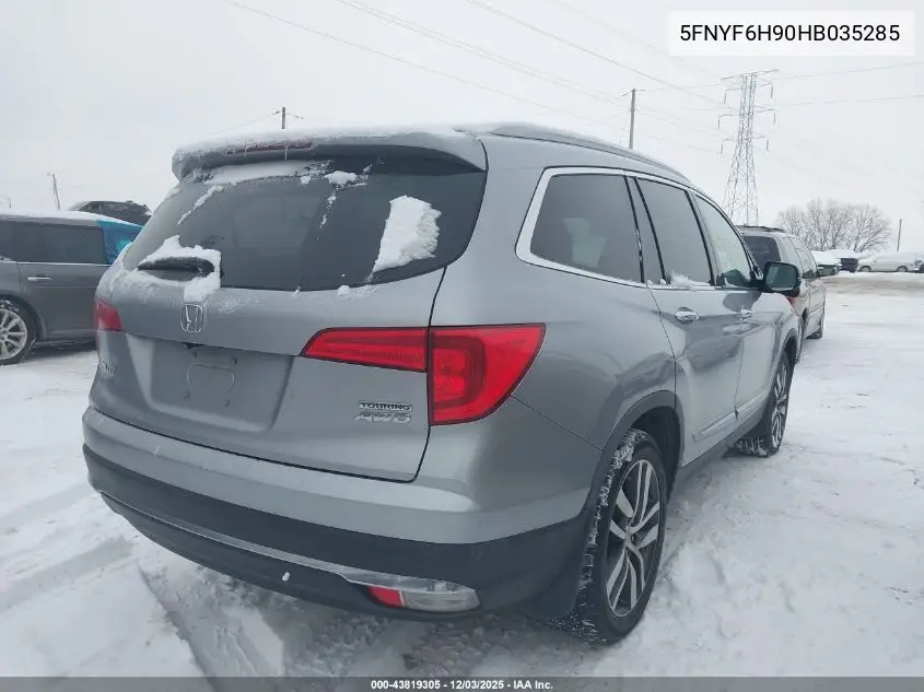 5FNYF6H90HB035285 2017 Honda Pilot Touring