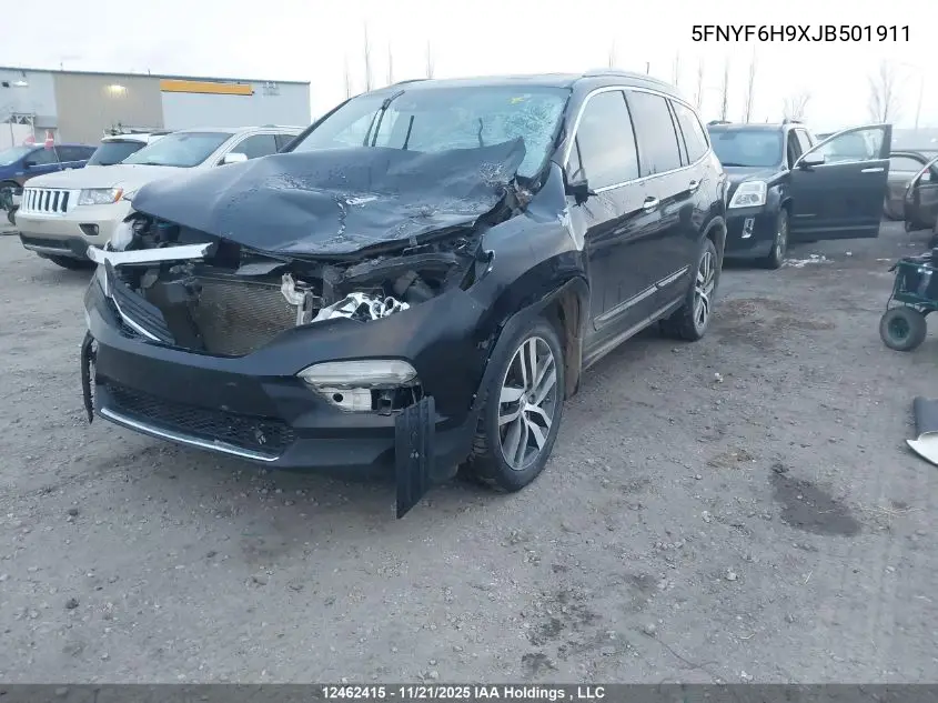 5FNYF6H9XJB501911 2018 Honda Pilot Touring
