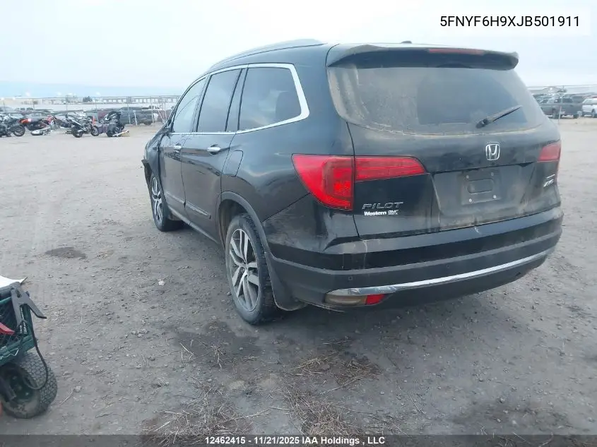 5FNYF6H9XJB501911 2018 Honda Pilot Touring