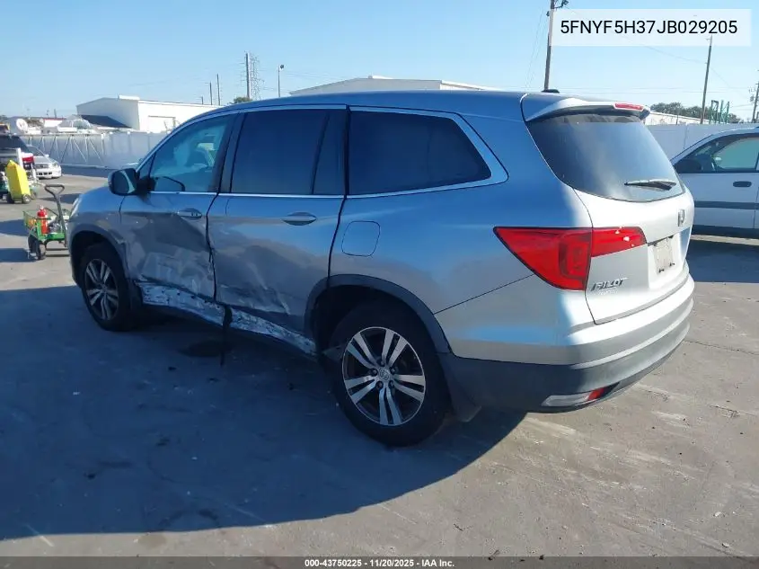 5FNYF5H37JB029205 2018 Honda Pilot Ex