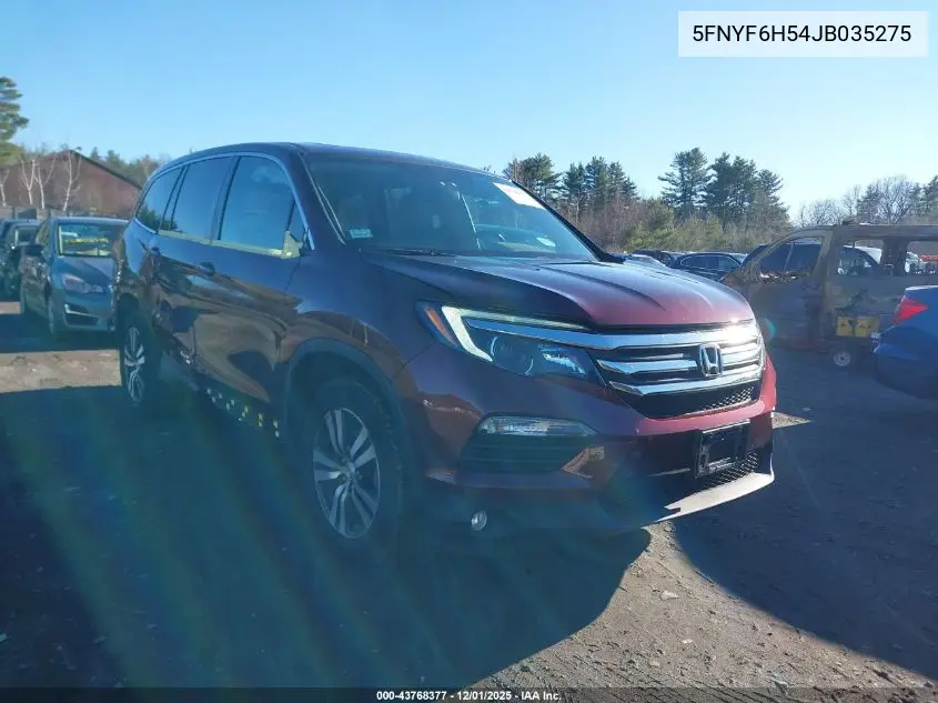 5FNYF6H54JB035275 2018 Honda Pilot Ex-L