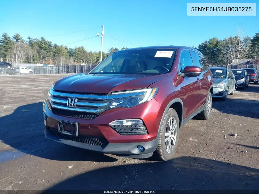 5FNYF6H54JB035275 2018 Honda Pilot Ex-L